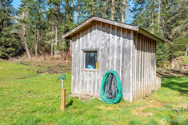 view of shed