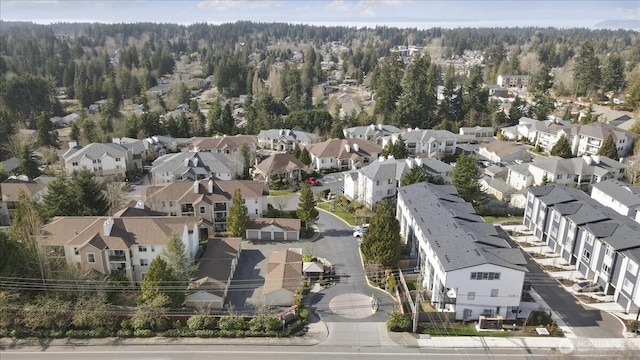 aerial view with a residential view