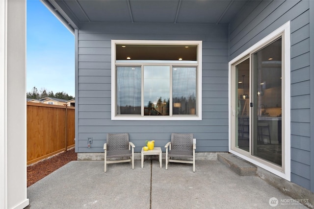 view of patio / terrace with fence