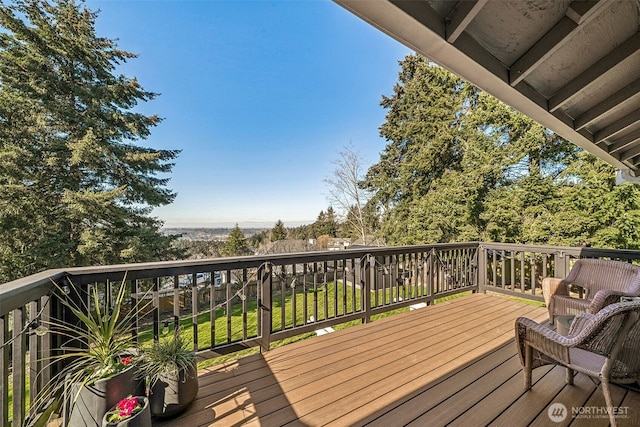 view of wooden deck