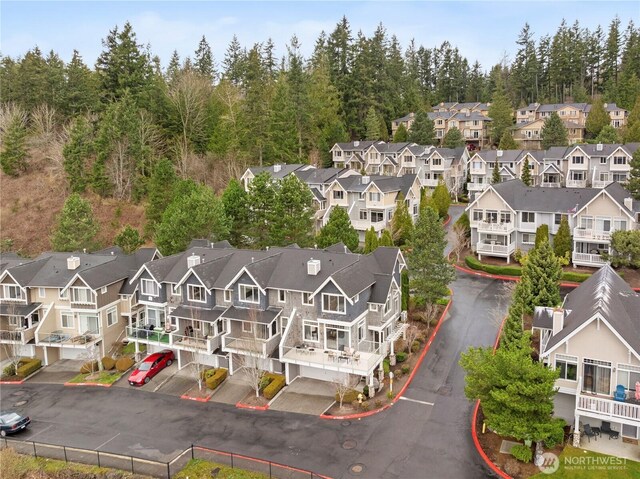 drone / aerial view featuring a residential view