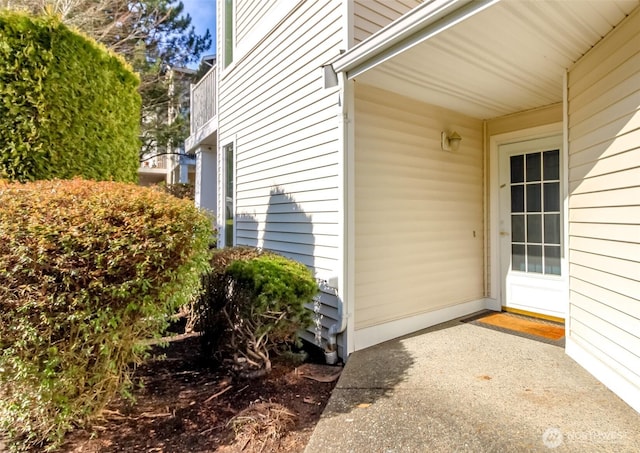 view of doorway to property