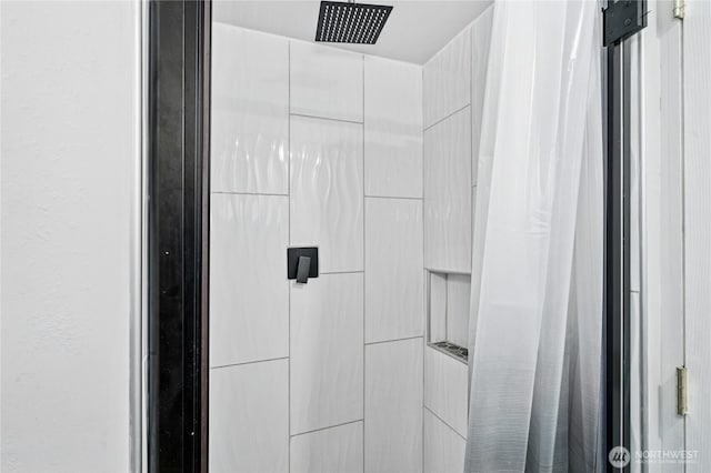 room details with tiled shower