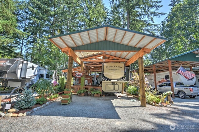 view of home's community featuring a carport