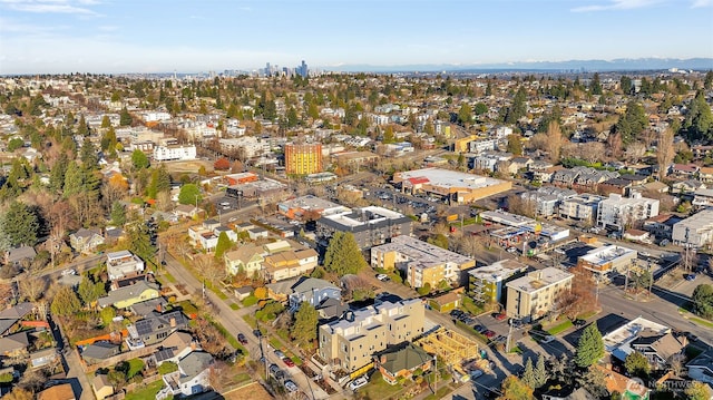 drone / aerial view with a residential view