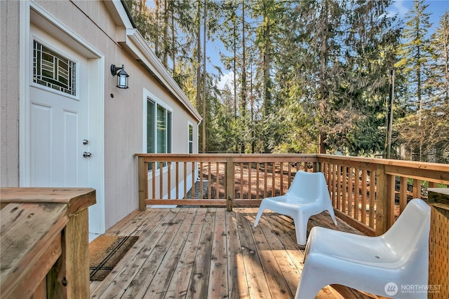 view of wooden deck