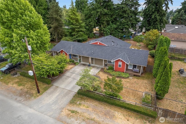 birds eye view of property