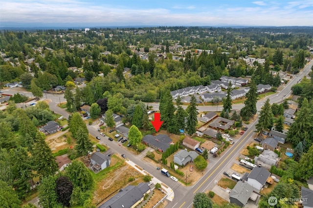 bird's eye view featuring a residential view