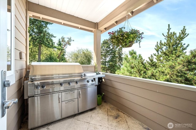 view of patio / terrace featuring area for grilling