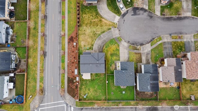 drone / aerial view with a residential view