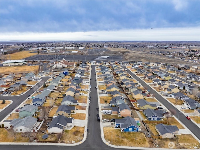 aerial view featuring a residential view