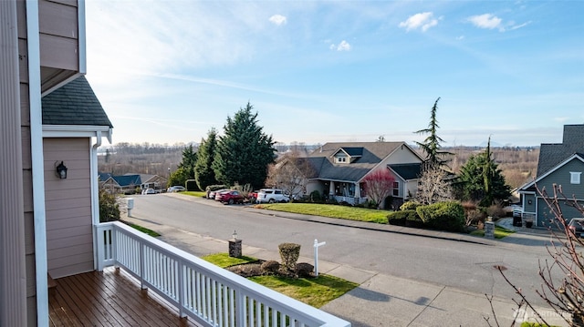 balcony with a residential view