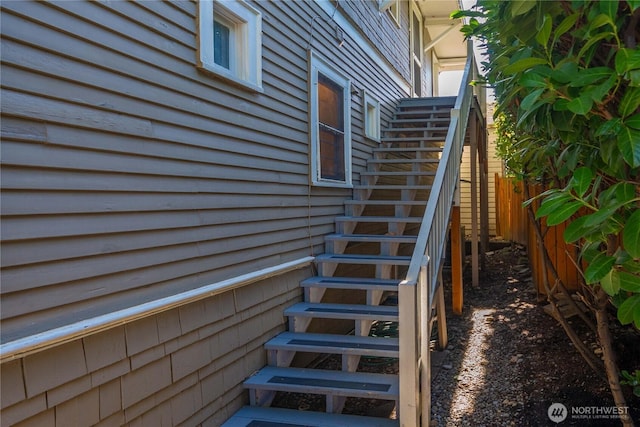 view of staircase