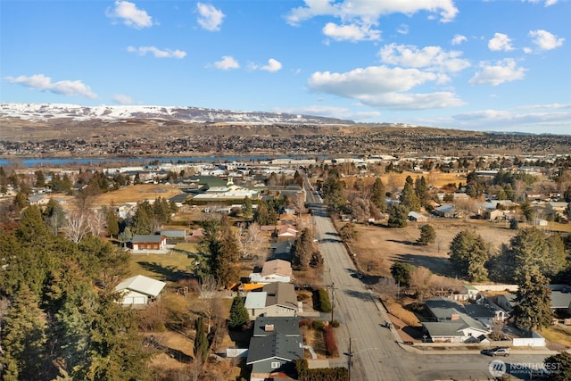 bird's eye view with a residential view and a mountain view