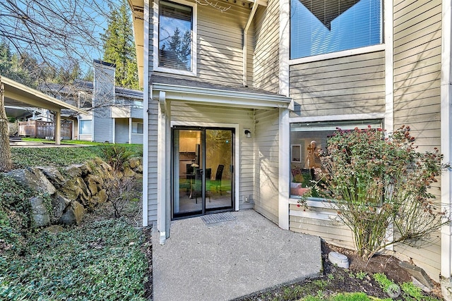 view of doorway to property