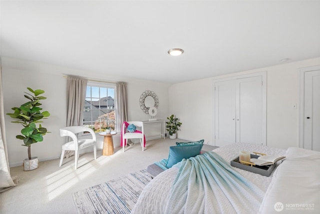 bedroom with carpet flooring