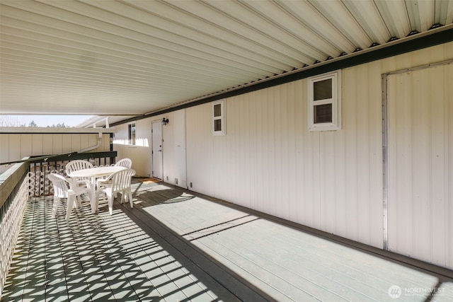 deck featuring outdoor dining space