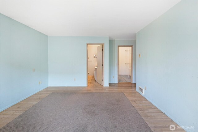 interior space with visible vents and light wood-type flooring