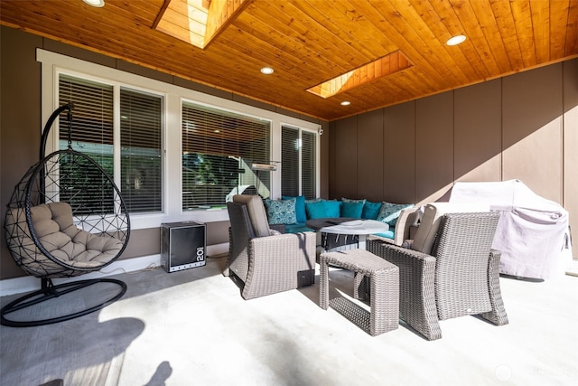 view of patio with an outdoor living space