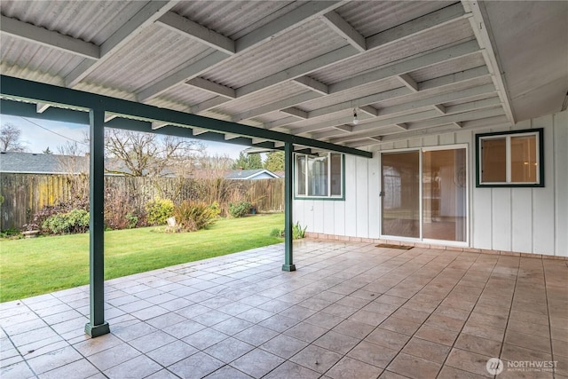 view of patio with fence