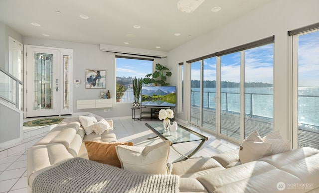 sunroom with plenty of natural light