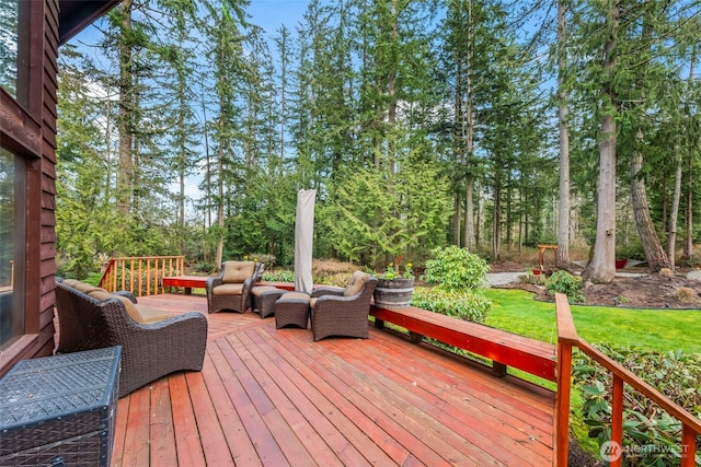 view of wooden terrace