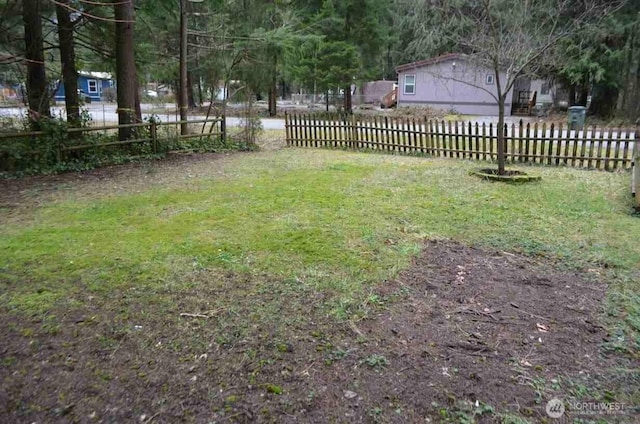 view of yard with fence private yard