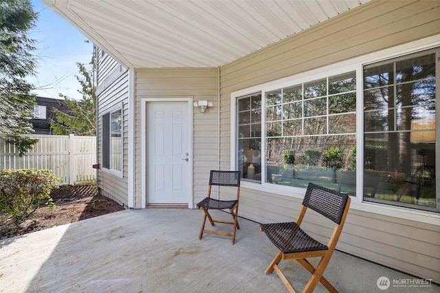 view of patio / terrace with fence