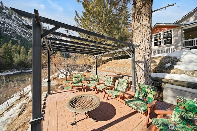 view of patio / terrace with a pergola