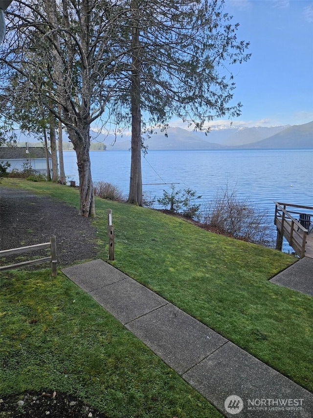 exterior space featuring a mountain view