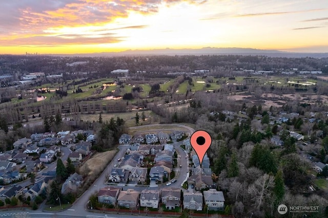 bird's eye view featuring a residential view