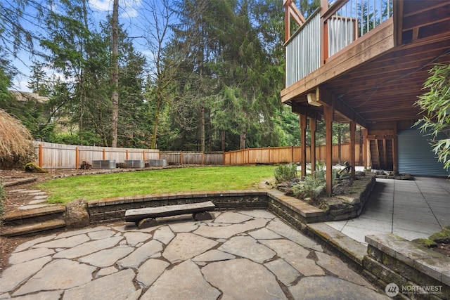 view of patio / terrace featuring a fenced backyard