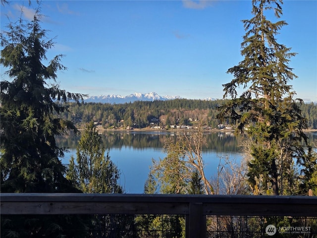 property view of water featuring a view of trees