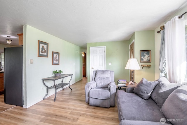 living room with light wood-style flooring