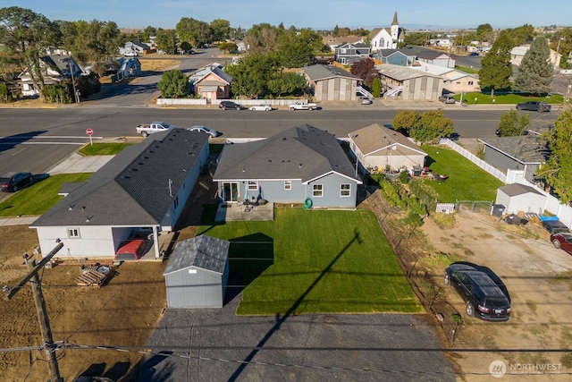 bird's eye view featuring a residential view