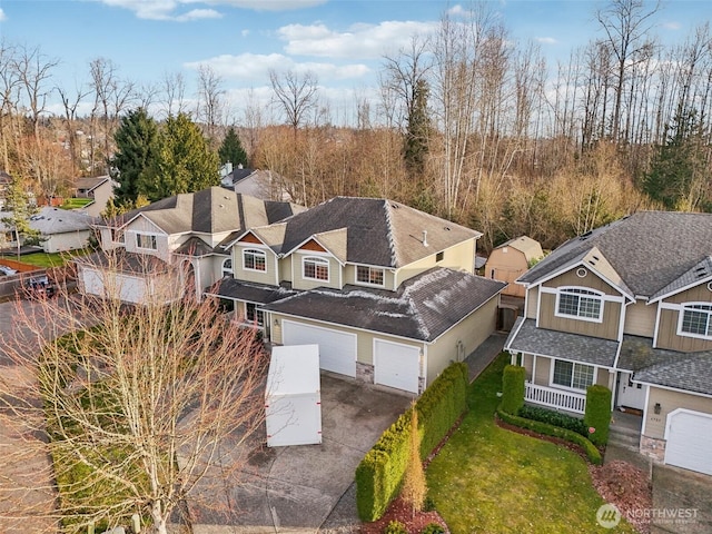 bird's eye view featuring a residential view