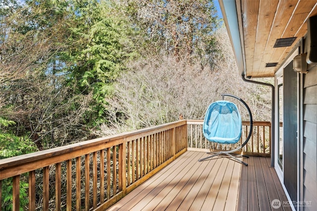 view of wooden terrace