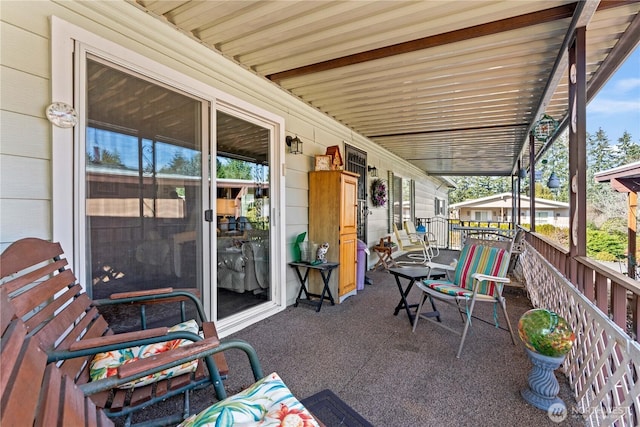 view of patio / terrace with covered porch