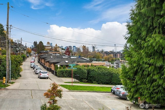 exterior space with sidewalks