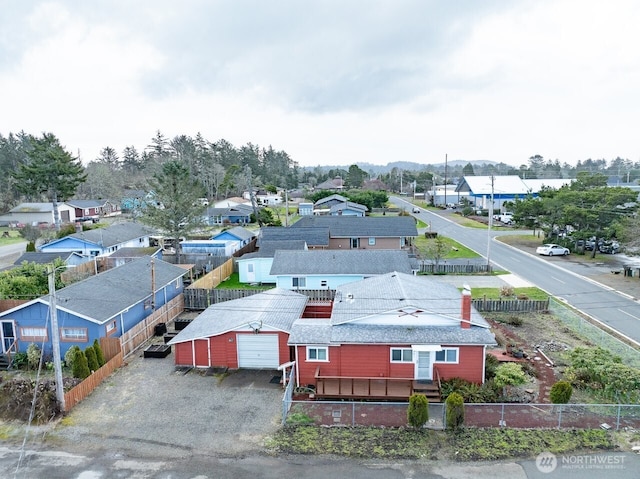 drone / aerial view featuring a residential view