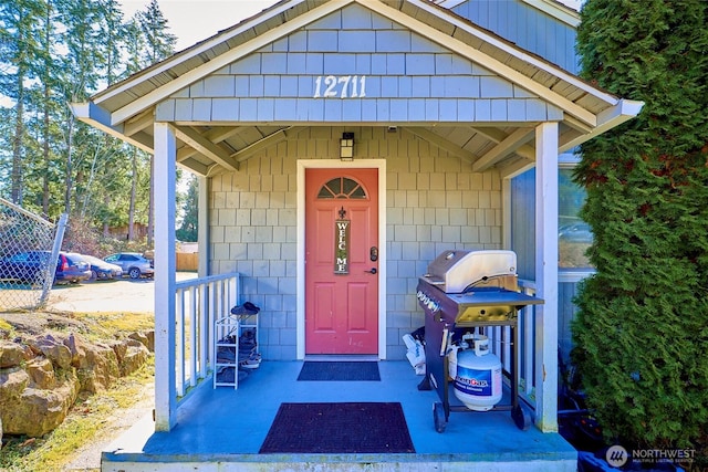 view of doorway to property