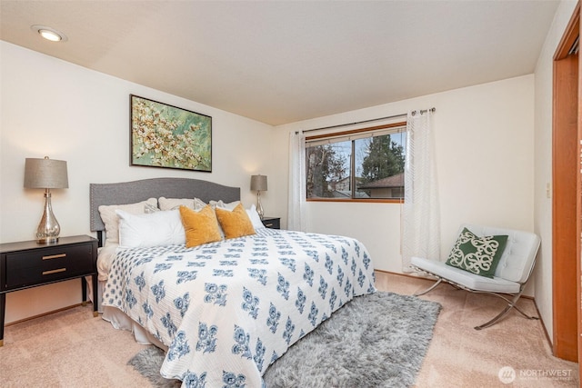 bedroom featuring carpet flooring