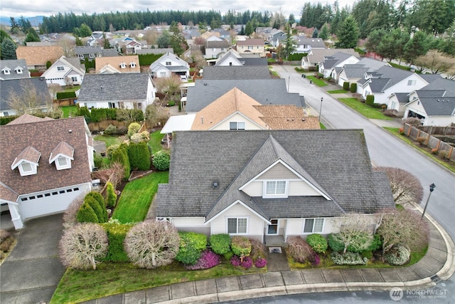 drone / aerial view featuring a residential view