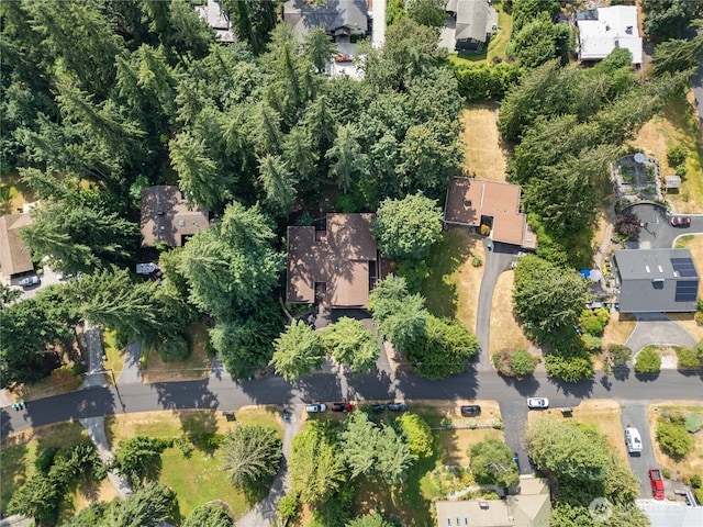 aerial view with a residential view