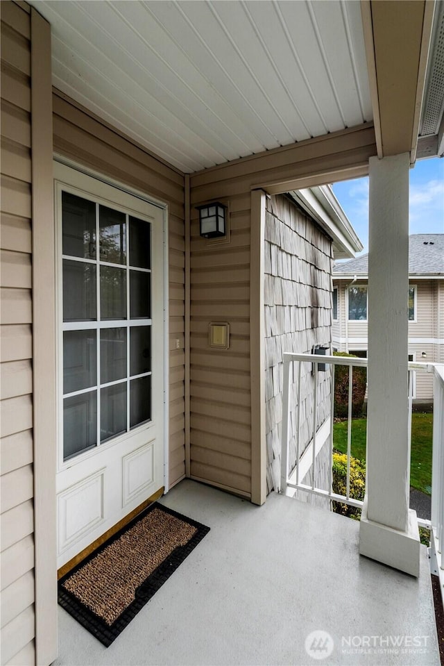 view of doorway to property