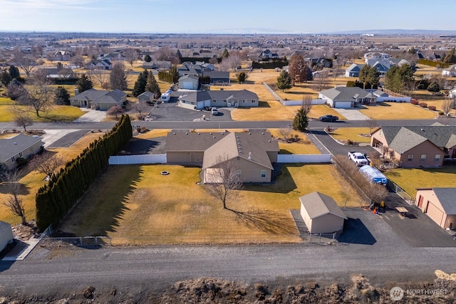 drone / aerial view featuring a residential view