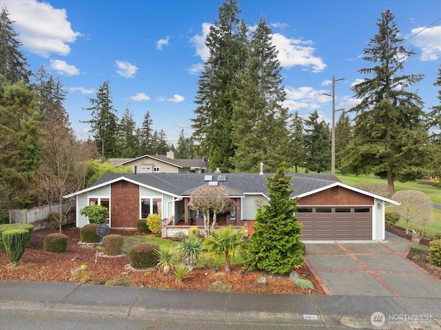 view of front of house featuring an attached garage