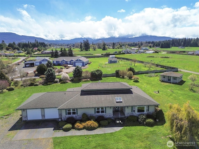 602 Mccomb Rd, Sequim, WA 98382 - drone / aerial view with a mountain view