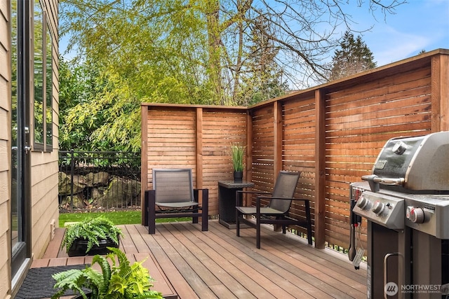 wooden deck with fence