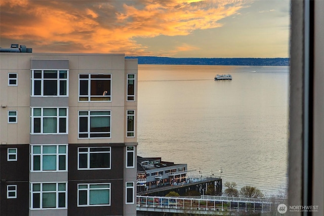 2821 2nd Ave Unit 1005, Seattle, WA 98121 - property at dusk featuring a water view